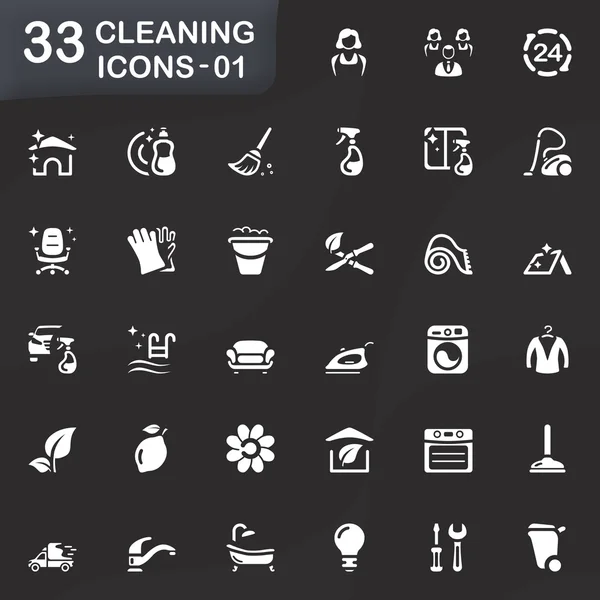 33 cleaning icons 01 — Stock Illustration 33 cleaning icons 01 Stock Vector