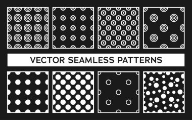 Dairesel, oval, şekilli, çizgili kusursuz vektör deseni. Asgari tasarım