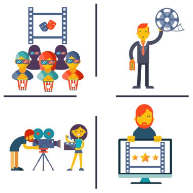 Sinema ve film düz kavramı seti
