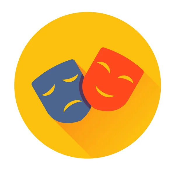 Theater masks icon — Stock Vector