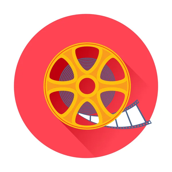 Cinema film movie reel icon — Stock Vector