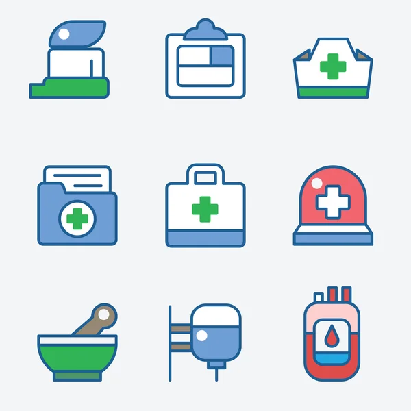 Iconos de salud y atención médica Ilustración De Stock