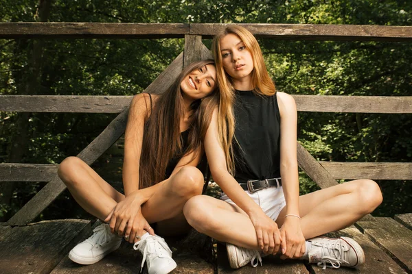 Przyjaciele dwie dziewczyny — Zdjęcie stockowe