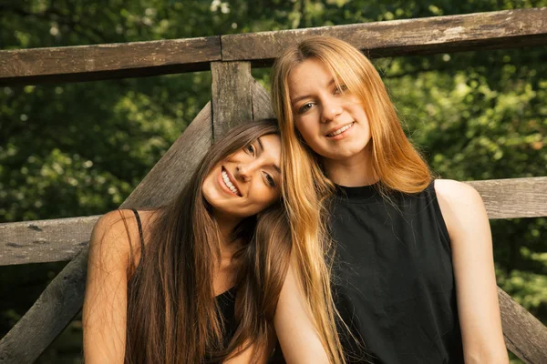 Dos amigas chicas —  Fotos de Stock