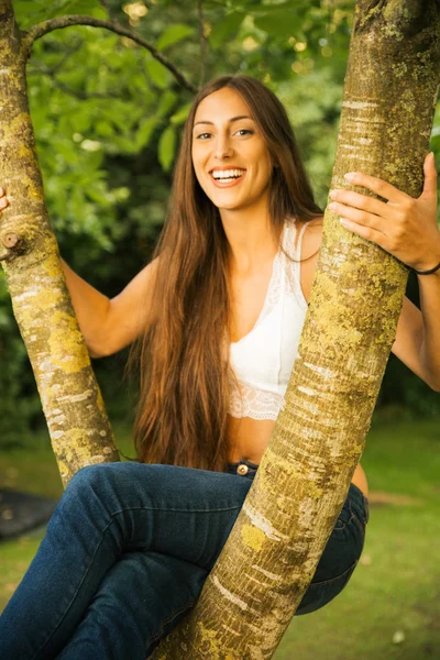 Retrato de mujer morena — Foto de Stock