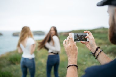 Sakallı bir fotoğraf çekimi