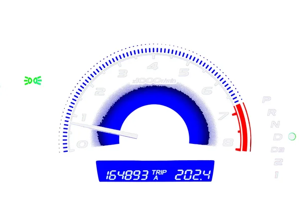 Quilometragem e painel — Fotografia de Stock