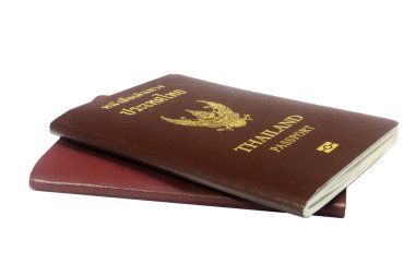 Pasaport beyaz arka plan üzerinde