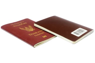 Pasaport beyaz arka plan üzerinde