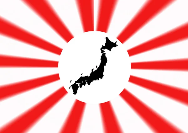 Flag of Japan illustration background
