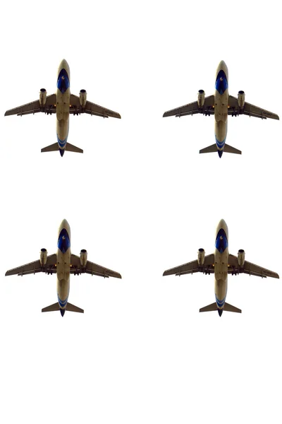 Vliegtuig op de witte achtergrond — Stockfoto