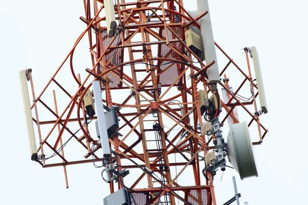 Satellite pillar base station.Satellite dish