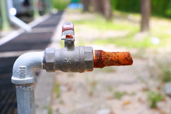 Rust on the faucet water — Stock Photo, Image