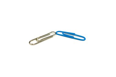 Steel clip on the white background. clipart