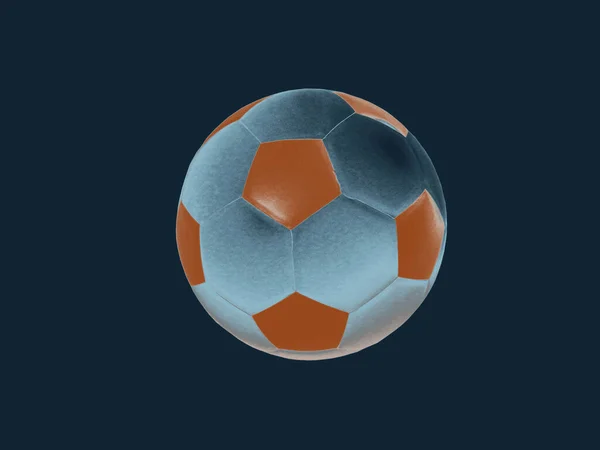 Soccer Ball Darker Blue Stock Photo Design — Stock Photo, Image