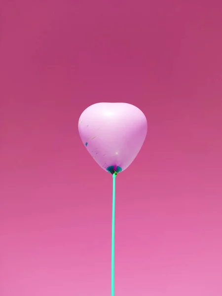 Pink Balloon Isolated on Pastel Background For Illustration or Design.