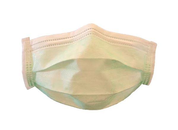 医師マスク機器保護疾患コロナウイルス白背景に隔離 Covid フェイスマスク — ストック写真