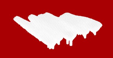 Üst manzara, beyaz suluboya fırça darbeleri tasarım fotoğrafı için izole edilmiş kırmızı arka plan. vektör çokrenkli boya, mürekkep fırçası darbesi, doku, illüstrasyon