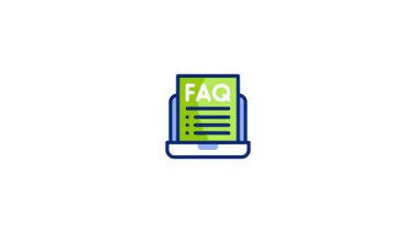 Faq Animasyon Simgesi Profesyonel Canlandırma simgesi modern yaratıcı kullanım için tasarlandı. Markalaşma, hareket grafikleri ve dijital sunumlar için mükemmel.