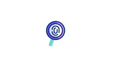 Parmak izi Canlandırılmış Simge Profesyonel Canlandırma simgesi modern yaratıcı kullanım için tasarlandı. Markalaşma, hareket grafikleri ve dijital sunumlar için mükemmel.