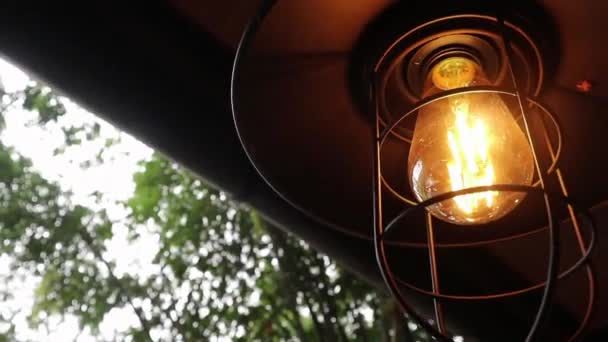 Las Luces Café Antiguo Único Están Encendidas — Vídeos de Stock