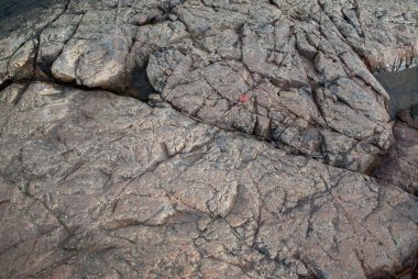 Taş arka plan. Doğal taş çatlaklar. Gri renktir.