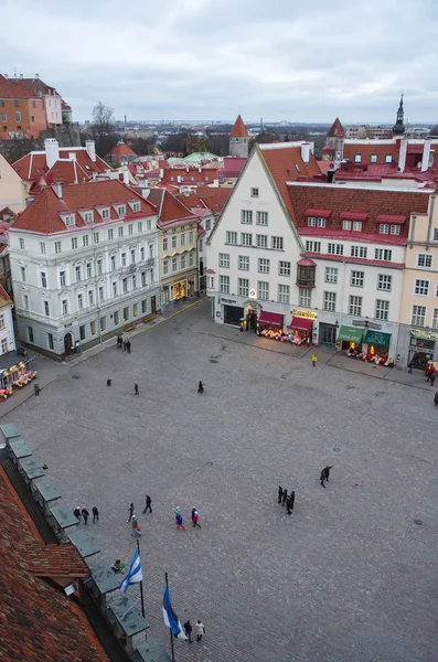 Tallinn - la vieille ville. Vue depuis la mairie . — Photo
