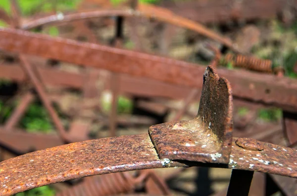Fragment of an old farm equipment. Background. — Stock Photo, Image