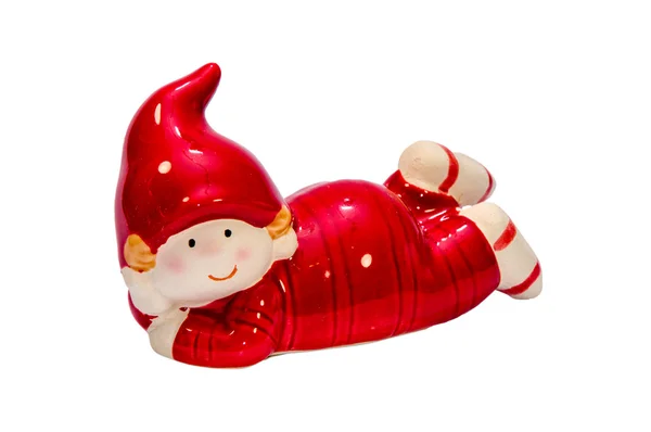 Gnomes de Noël en rouge. Fille et garçon . Images De Stock Libres De Droits
