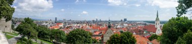 bratislava Panoraması. eski şehir görünümünü.