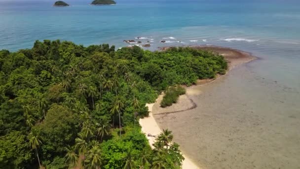 島の美しい海岸線のトップビュー — ストック動画