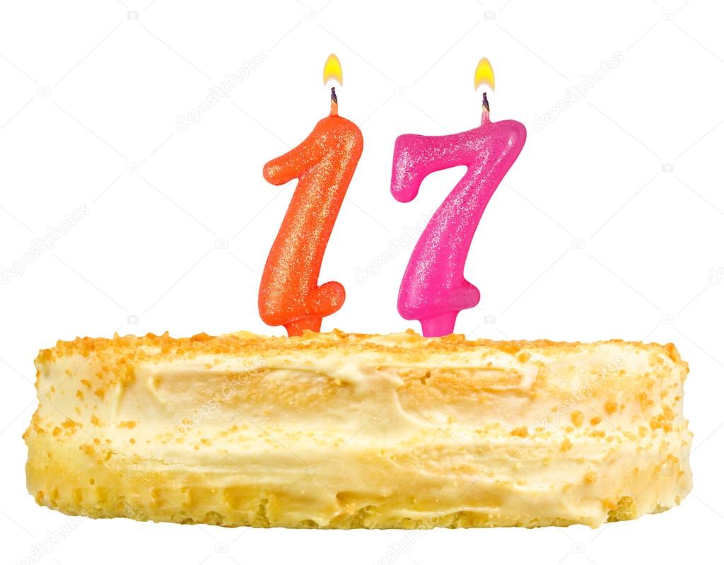 Birthday Cake Candles Number Seventeen Isolated Stock Photo Image By C Vladvm