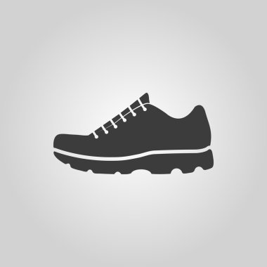 The sneaker icon. Shoes symbol. Flat