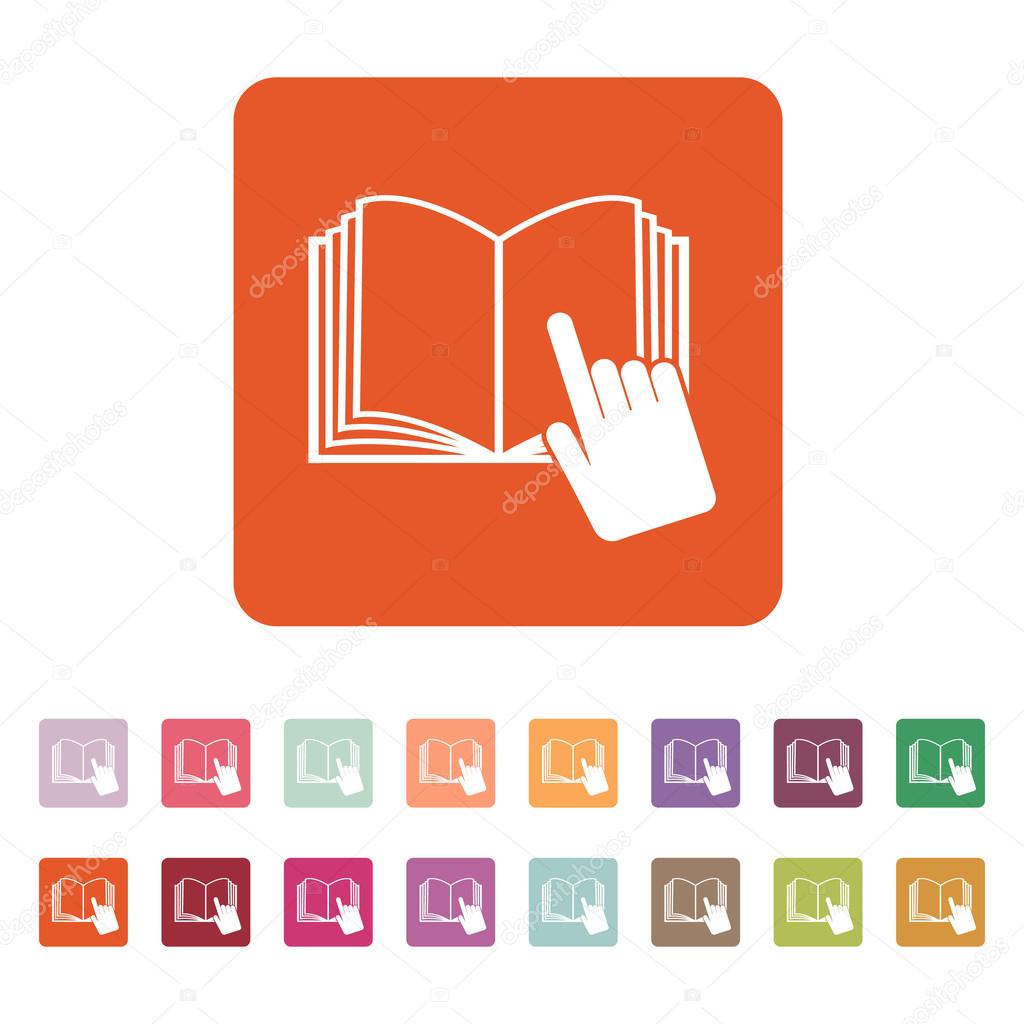 開いている本のアイコン マニュアルとチュートリアルでは 指示記号です フラット ストックベクター C Vladvm 5322