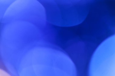 Renkli soyut mavi bokeh arkaplan. Büyük mavi daireler. 