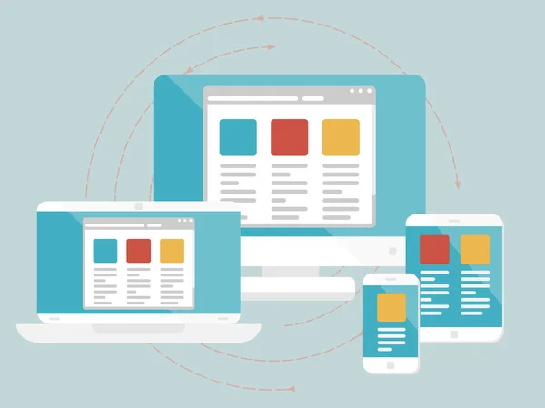 Responsive Webdesign — Stockvektor