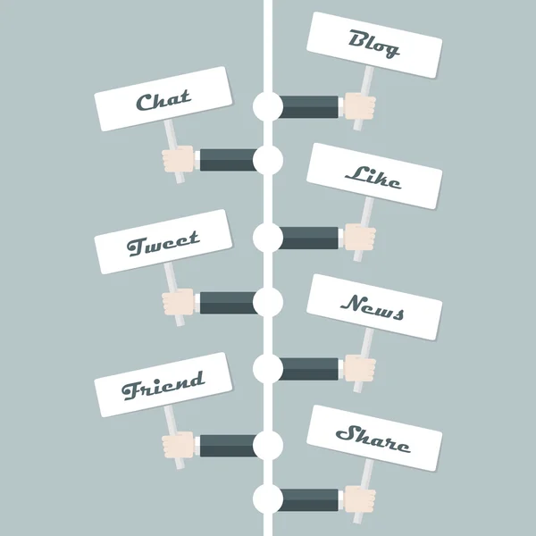 Redes sociais —  Vetores de Stock