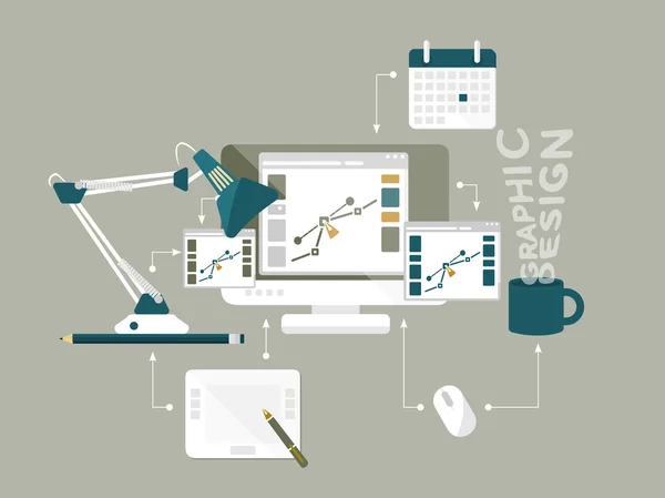 Düz simgeleri grafik tasarım vektör çizim
