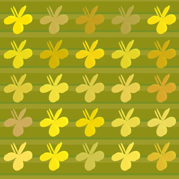 クローバーの花パターン ベクトル図 — ストックベクタ