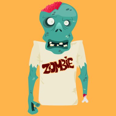 Çizgi film Zombisinin Vektör İllüstrasyonu