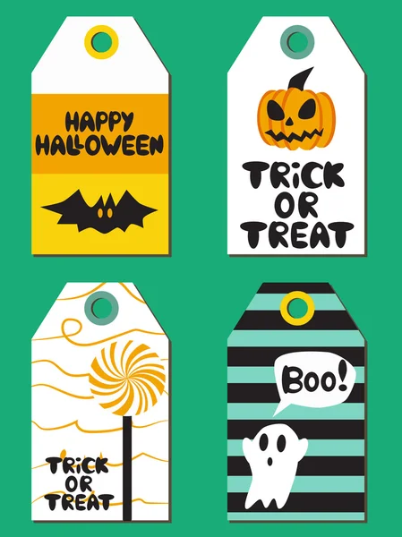 Halloween Cards set. Vector illustration — Stock Vector