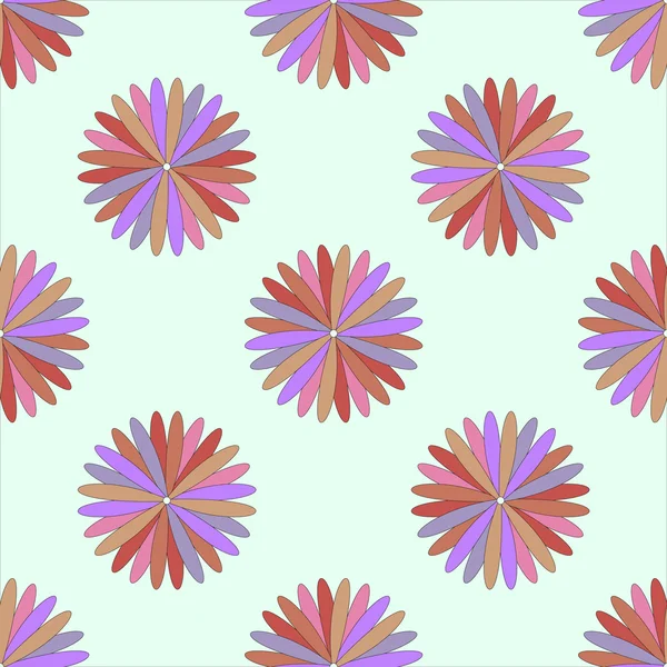 Květinový vzor bezešvé ilustrace — Stockový vektor