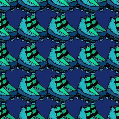 Tekerlekli paten sorunsuz illüstrasyon