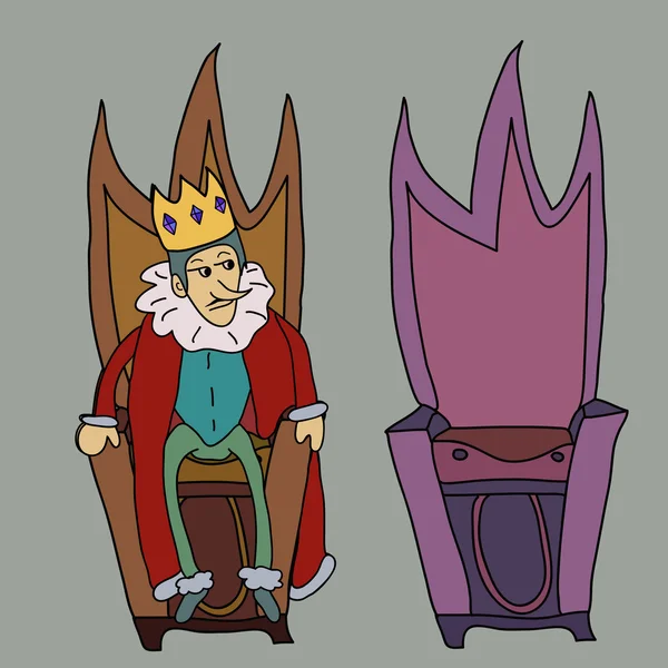 King on throne vector illustration — Stock Vector