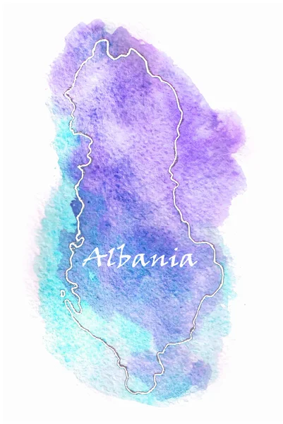 Albania akwarela mapy wektorowej — Wektor stockowy