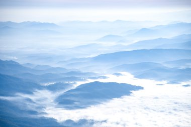 Dağ manzarası güzel katmanları