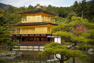 Kyoto, Japonya 'daki Kinkakuji Tapınağı 