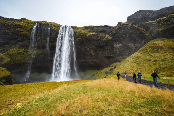 Seljalandsfoss, słynny wodospad w Islandii — Zdjęcie stockowe