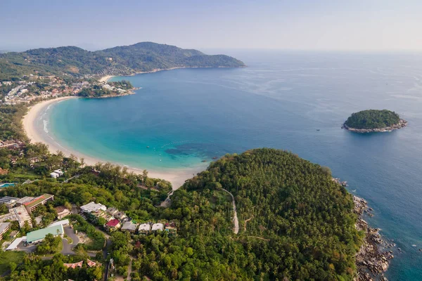 Aerial View Kata Beach Phuket Beautiful Scenery Beach Andaman Sea — Stock Photo, Image