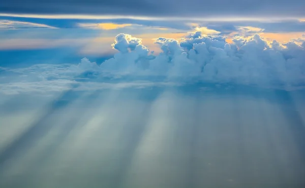 Sunbeam through the clouds — Stock Photo, Image